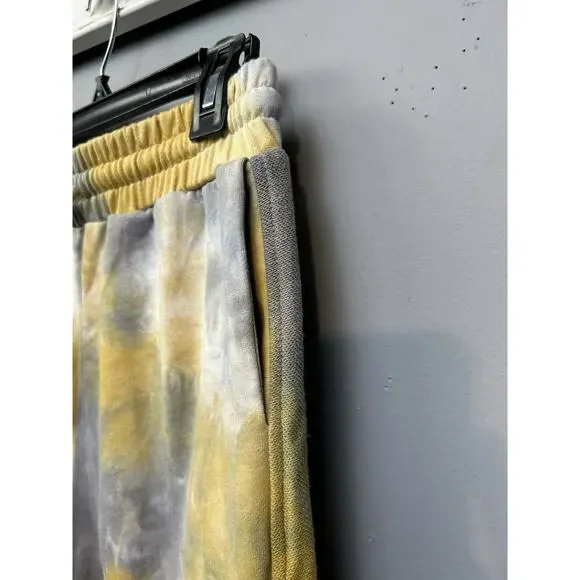Amaryllis x Ashlee Nichols Tie Dye Sweatpants‎ Womens Medium Yellow Gray Pockets - Picture 7 of 7